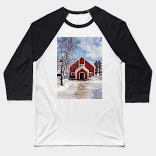 Little Church in the Snow Baseball T-Shirt